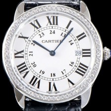 SA급 까르띠에 여성용 솔로 드 까르띠에 WR000551 화이트 다이얼 쿼츠 무브먼트 CAR0511 xx