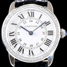 SA급 까르띠에 여성용 솔로 드 까르띠에 WR000251 화이트 다이얼 쿼츠 무브먼트 CAR0512 xx