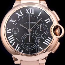 SA급 까르띠에 남성용 발롱블루 드 까르띠에 W6920010블랙 다이얼 크로노그래프 업버전 7750-2 오토매틱 무브먼트 CAR0105 xx