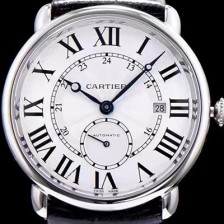 SA급 까르띠에 남성용 롱드 솔로 드 까르띠에 WR007018 화이트 다이얼 오토매틱 무브먼트 CAR0530 xx