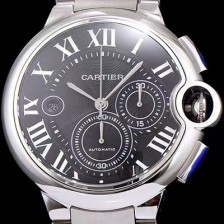 SA급 까르띠에 남성용 발롱블루 드 까르띠에 W6920025블랙 다이얼 크로노그래프 7750-2 오토매틱 무브먼트 CAR0110 xx