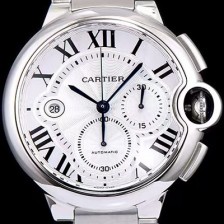 SA급 까르띠에 남성용 발롱블루 드 까르띠에 W6920076화이트 다이얼 크로노그래프 7750-2 오토매틱 무브먼트 CAR0112 xx
