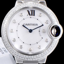 SA급 까르띠에 여성용 발롱블루 2019신상 33mm 화이트 큐빅다이얼 쿼츠 무브먼트 CAR0534 xx
