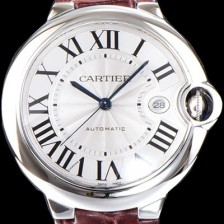 SA급 까르띠에 남성용 2019신상 발롱블루 W69016Z4 42mm 브라운 악어가죽 밴드 화이트 다이얼 오토매틱 무브먼트 CAR0510 xx