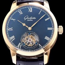 SA급 글라슈테 오리지날 남성용 글라슈테 블랙 다이얼 투어빌론 무브먼트 GLA4241 xx