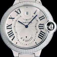 SA급 까르디에 남성용 발롱블루 화이트 다이얼 오토매틱 무브먼트 CAR0039 xx