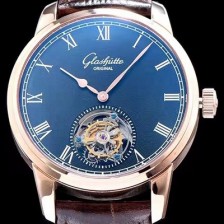 SA급 글라슈테 오리지날 남성용 글라슈테 블랙 다이얼 투어빌론 무브먼트 GLA4244 xx