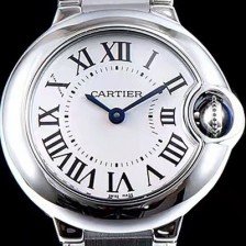 SA급 까르띠에 여성용 발롱블루 스위스 쿼츠 화이트 다이얼 CAR0031 xx