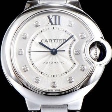 SA급 까르디에 여성용 발롱블루 WE902074 오토매틱 화이트 다이얼 33mm CAR0044 xx