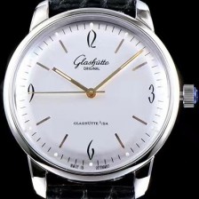 SA급 글라슈테 오리지날 남성용 세나토 식스티즈 화이트 다이얼 GLA421 xx