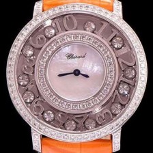 SA급 쇼파드 여성용 해피 스포츠 화이트 쉘 다이얼 다이아몬드 주얼리 세팅 쿼츠 무브먼트 CHO0401 xx