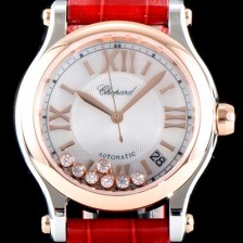 SA급 쇼파드 여성용 베스트셀러!!해피 스포츠 278559-6008 36MM 스테인리스 스틸 다이아몬드UP!! 고급스러운 18K로즈골드 투톤콤비 화이트 다이얼 오토매틱 무브먼트 CHO0243 xx