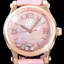 SA급 쇼파드 남성용 리뉴얼버전 수입산 최고급 악어가죽사용!! 해피 스포츠 274893-5009 30MM 핑크 마더 오브 펄 다이얼 로즈골드 오토매틱 무브먼트 CHO0245 xx