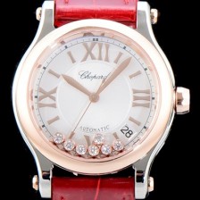 SA급 쇼파드 남성용 리뉴얼버전 수입산 최고급 악어가죽사용!! 해피 스포츠 278559-6008 36MM 로즈골드&스테인레스 스틸 실버 다이얼 오토매틱 무브먼트 CHO0240 xx