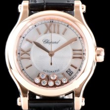 SA급 쇼파드 여성용 베스트셀러!!해피 스포츠 274808-5001 36MM 스테인리스 스틸 다이아몬드UP!! 고급스러운 18K로즈골드 케이스 화이트 다이얼 오토매틱 무브먼트 CHO0240 xx