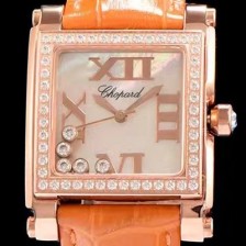 SA급 쇼파드 여성용 해피 다이아몬드 화이트 쉘 다이얼 쿼츠 무브먼트 CHO0400 xx