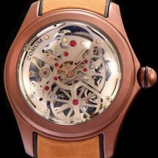 SA급 코롬 남성용 버블 시쓰루 다이얼 로즈 골드 베 COR011 xx