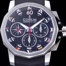 SA급 코럼 남성용 어드미럴컵 첼린져 44 스핏 세컨즈 블랙다이얼 COR022 xx