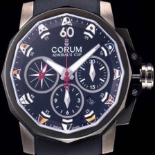 SA급 코럼 남성용 어드미럴컵 첼린져 44 스핏 세컨즈 블랙다이얼 COR024 xx