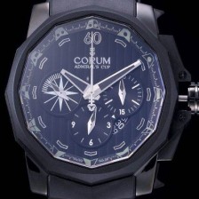 SA급 코럼 남성용 어드미럴스컵 크로노그래프 48mm 블랙다이얼 COR021 xx