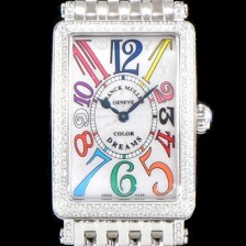 SA급 프랭크뮬러 여성용 컬러오브드림즈 952 QZ 컬력션 쥬얼셋팅 케이스 화이트 다이얼 스위스 쿼츠 무브먼트 FRA04434 xx