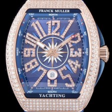 SA급 프랭크 뮬러 남성용 마스터 컴플리케이션 V45 SC DT YACHTING 5N 뱅가드 요팅!! 일본산 최상급 퀄리티의 쥬얼셋팅 케이스 블루 다이얼 스위스 ETA 2824-A2오토매틱 FRA0400 xx