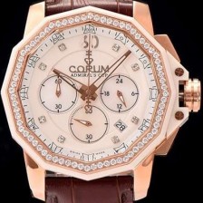 SA급 코럼 남성용 애드머를스 컵 크로노 화이트다이얼 COR010 xx