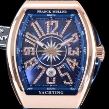 SA급 프랭크 뮬러 남성용 마스터 컴플리케이션 V45 SC DT YACHTING 5N 뱅가드 요팅!! 고급스러운 18K로즈골드 케이스 블루 다이얼 스위스 ETA 2824-A2오토매틱 FRA0450 xx