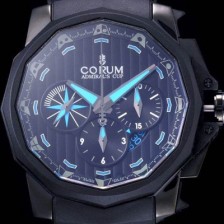 SA급 코럼 남성용 어드미럴스컵 크로노그래프 블랙다이이얼 48m COR020 xx