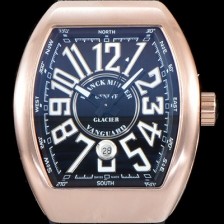 SA급 프랭크 뮬러 남성용 마스터 컴플리케이션 V45 SC DT YACHTING 5N 뱅가드 요팅!! 고급스러운 18K로즈골드 케이스 블랙 다이얼 스위스 ETA 2824-A2오토매틱 FRA0453 xx