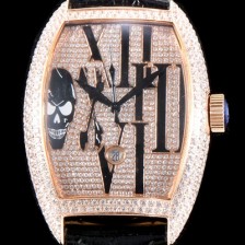 SA급 프랭크 뮬러 남성용 인피니티 2267 QZ COL DRM 스컬 워치!! 풀 다이아셋팅 18k 로즈골드 오토매틱 무브먼트 FRA0400 xx