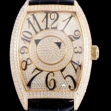 SA급 프랭크 뮬러 남성용 화려함 극대화!!카사블란카 7850 DM D CD 더블 미스터리 최상급 퀄리티 쥬얼 옐로우골드 다이아몬드 풀 셋팅 스위스 ETA 2824-A2 오토매틱 무브먼트 FRA0430 xx