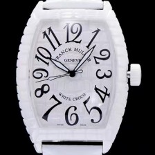 SA급 프랭크뮬러 남성용 화이트 크로코 화이트 세라믹 화이트 다이얼 화이트 레더 스트랩 FRA0401 xx