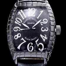 SA급 프랭크뮬러 남성용 블랙 크로코 블랙 세라믹 블랙 다이얼 블랙 레더 스트랩 FRA0405 xx