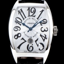 SA급 프랭크 뮬러 남성용 최신버전 업그레이드형 카사블란카 5850 SC 플래티넘 로터!! 화이트&실버 물결무늬 다이얼 스위스 ETA 2824-A2오토매틱 FRA0403 xx