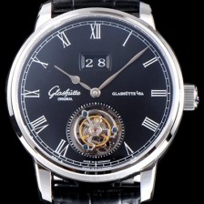 SA급 글라슈테 오리지날 남성용 세나토 1-94-03-04-04-04 데이트 투르비옹 블랙 다이얼 아시안 투어빌론 탑재 무브먼트 GLA4221 xx