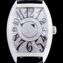 SA급 프랭크 뮬러 남성용 화려함 극대화!!카사블란카 8880 DM D CD 더블 미스터리 최상급 퀄리티 쥬얼 화이트골드 다이아몬드 풀 셋팅 스위스 ETA 2824-A2 오토매틱 무브먼트 FRA0431 xx