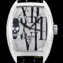 SA급 프랭크 뮬러 남성용 인피니티 2267 QZ COL DRM 스컬 워치!! 풀 다이아셋팅 18k 화이트골드 오토매틱 무브먼트 FRA0403 xx