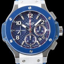 SA급 휴블렛 남성용 New pgrade!!빅뱅 342.SB.131.RX 블루 세라믹 베젤 크로노그래프 44MM 블루 카본 피버 다이얼 수정형 ETA 7750 오토매틱 무브먼트 HUB0230 xx