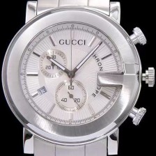 SA급 구찌 남성용 G-크로노 177890 I1630 8462 크로노스카프 G 모양 베젤 화이트 텍스쳐 다이얼 브레이슬릿 스위스 쿼츠 무브먼트 GUC4241 xx