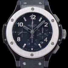 SA급 휴블렛 남성용 빅뱅 301.CT.130.RX 아이스뱅 크로노그래프 플랫 블랙 메트 다이얼 오토매틱 무브먼트 HUB4142 xx