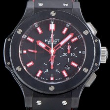 SA급 휴블렛 남성용 빅뱅 301.CI.1123.GR 빅뱅 44mm 에디션 올블랙 레드 다이얼 오토매틱 무브먼트 HUB2142 xx