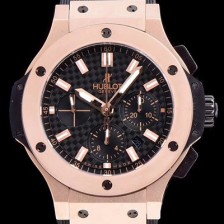 SA급 휴블렛 남성용 빅뱅 최고급형! 301.PM.1780.RX 에볼루션 18k로즈골드 크로노그래프 블랙 카본 다이얼 신형 ETA 7750오토매틱 무브먼트 HUB0405 xx