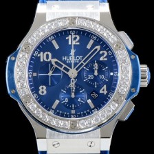 SA급 휴블렛 남성용 신제품 빅뱅 341.SX.7170.LR.1204 스틸 블루 다이아몬드 에디션!! 41MM 크로노그래프 선레이 새틴-피니시 블루 다이얼 Caliber HUB 4100 타입 무브먼트 HUB0213 xx