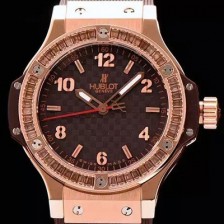 SA급 휴블렛 여성용 빅뱅 에볼루션 쿼츠 다이아몬드 버젼 브라운다이얼 HUB0415 xx