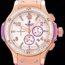 SA급 휴블렛 여성용 빅뱅 에볼루션 쿼츠 다이아몬드 버젼 화이트다이얼 HUB4205 xx