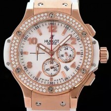 SA급 휴블렛 여성용 빅뱅 에볼루션 쿼츠 다이아몬드 버젼 화이트다이얼 HUB4202 xx