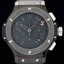 SA급 휴블렛 남성용 빅뱅 올블랙 44mm 아워 글라스 템퍼스 블랙다이얼 HUB0441 xx