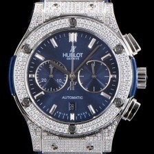 SA급 휴블렛 남성용 클레식 퓨전 521.NX.1171.LR.1104 최상급 쥬얼 다이아몬드 세팅 크로노그래프 블루 다이얼 오토매틱 무브먼트 HUB0201 xx