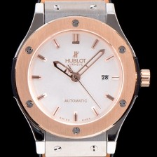 SA급 휴블렛 남성용 클레식 퓨전 511.NO.1180.LR 18K 로즈골드 투톤콤비 케이스 화이트 다이얼 오토매틱 무브먼트 HUB0200 xx